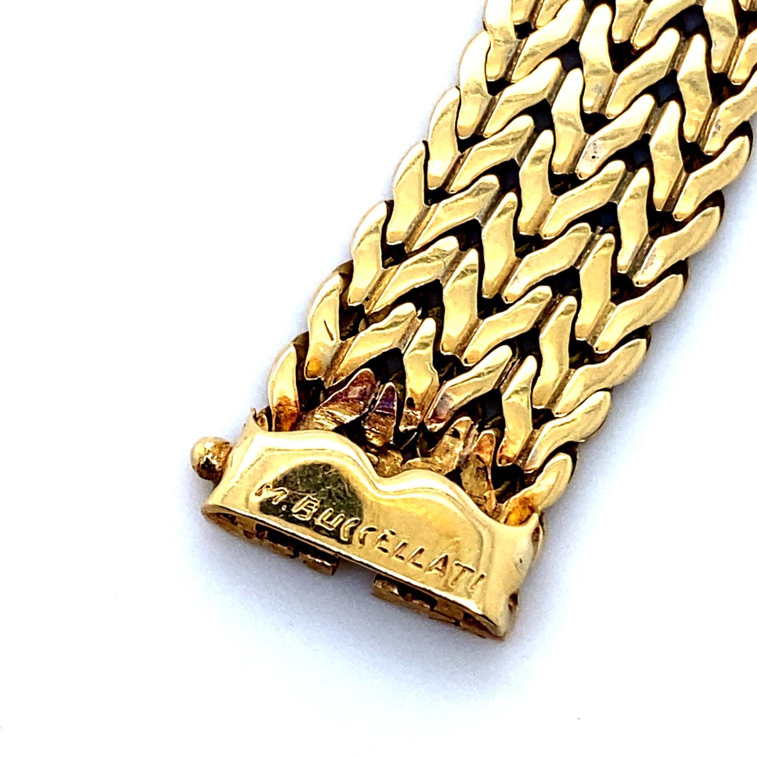 Vintage Buccellati 18 Karat Yellow Gold Bracelet Circa 1970 In Good Condition For Sale In London, GB
