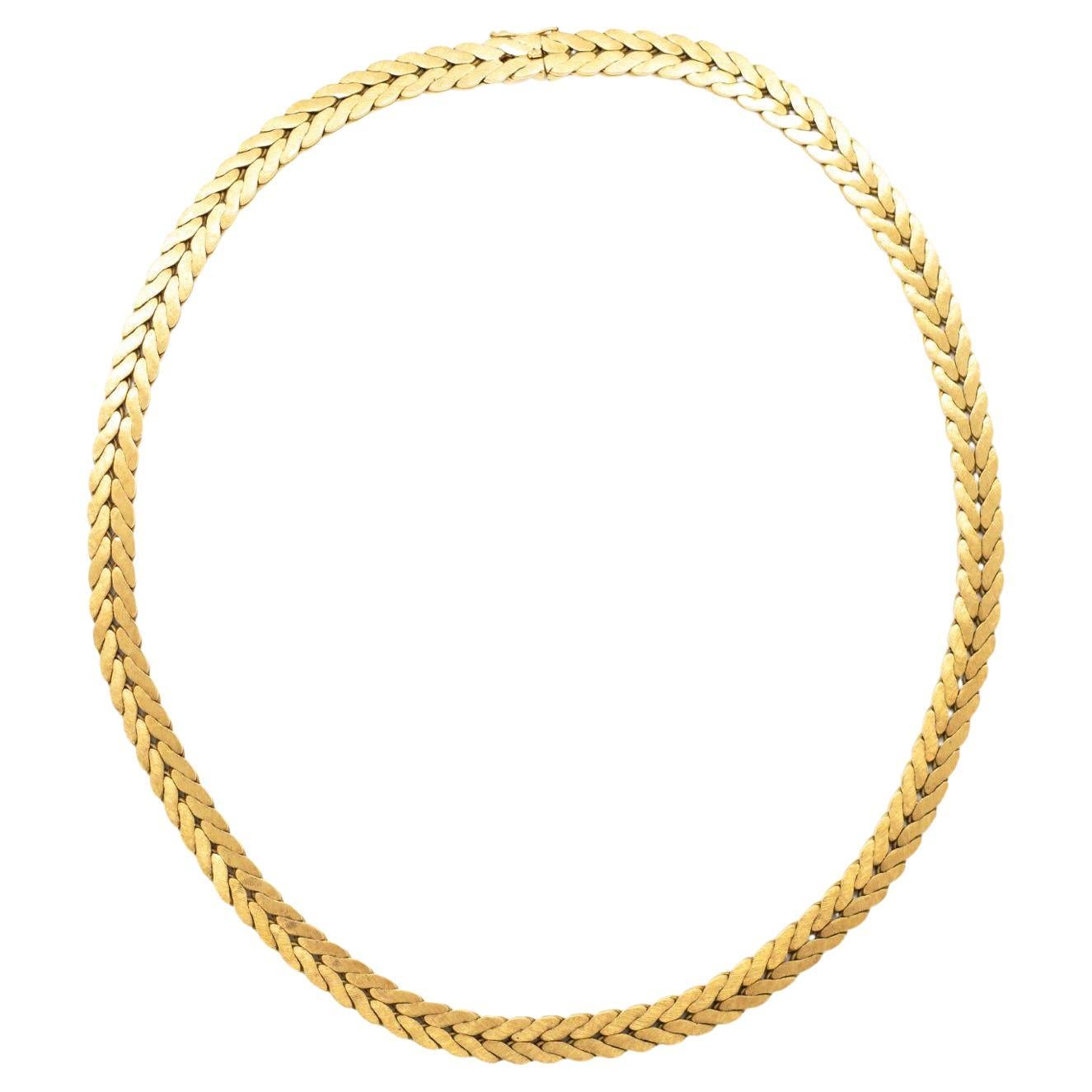 Vintage Buccellati 18 Karat Yellow Gold Collar Necklace Circa 1960