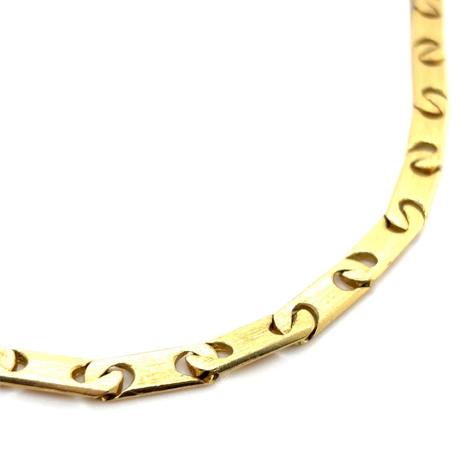 Vintage Buccellati 18 Karat Gelbgold Satin Finish Extra lange Kette Halskette im Angebot 1