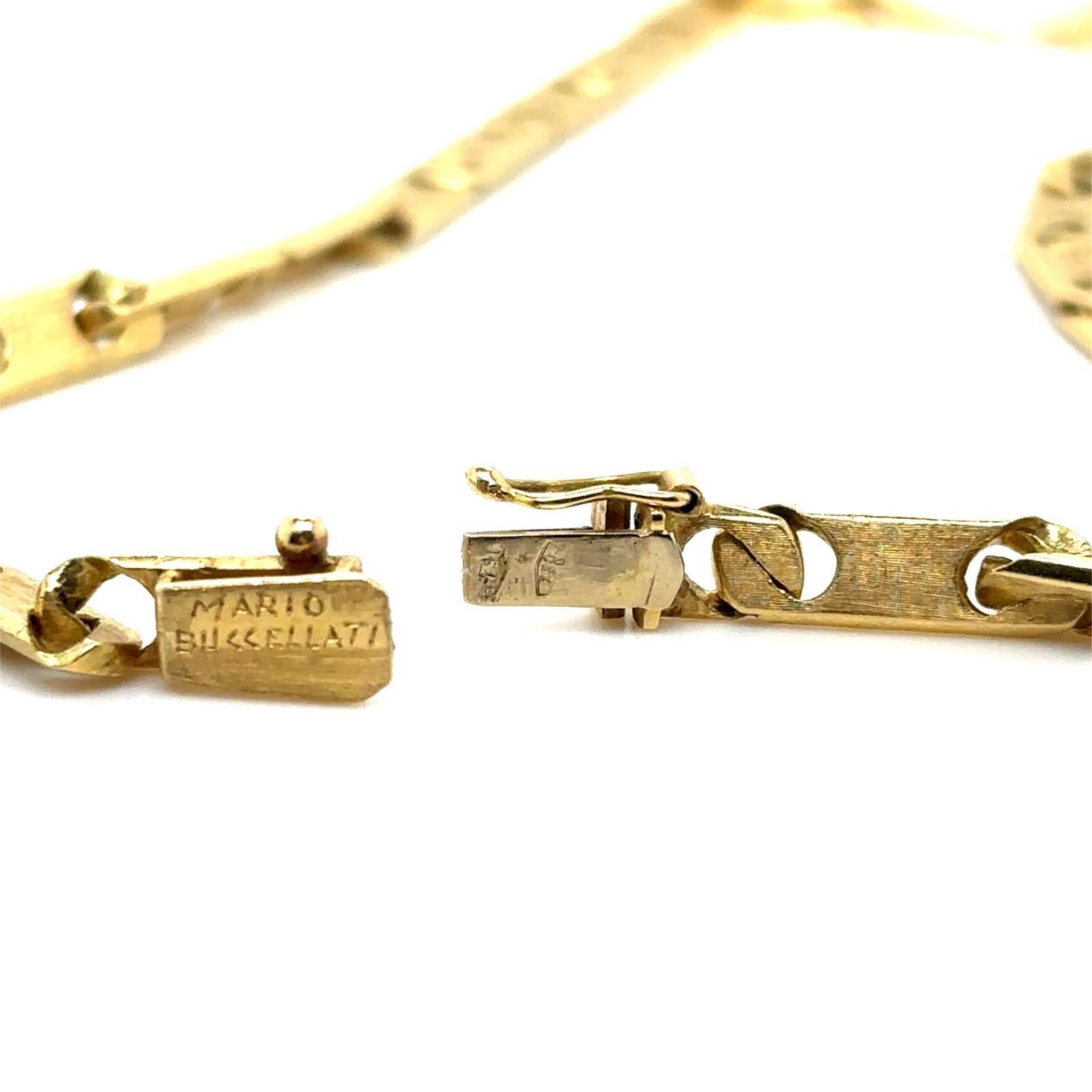 Vintage Buccellati 18 Karat Gelbgold Satin Finish Extra lange Kette Halskette im Angebot 2