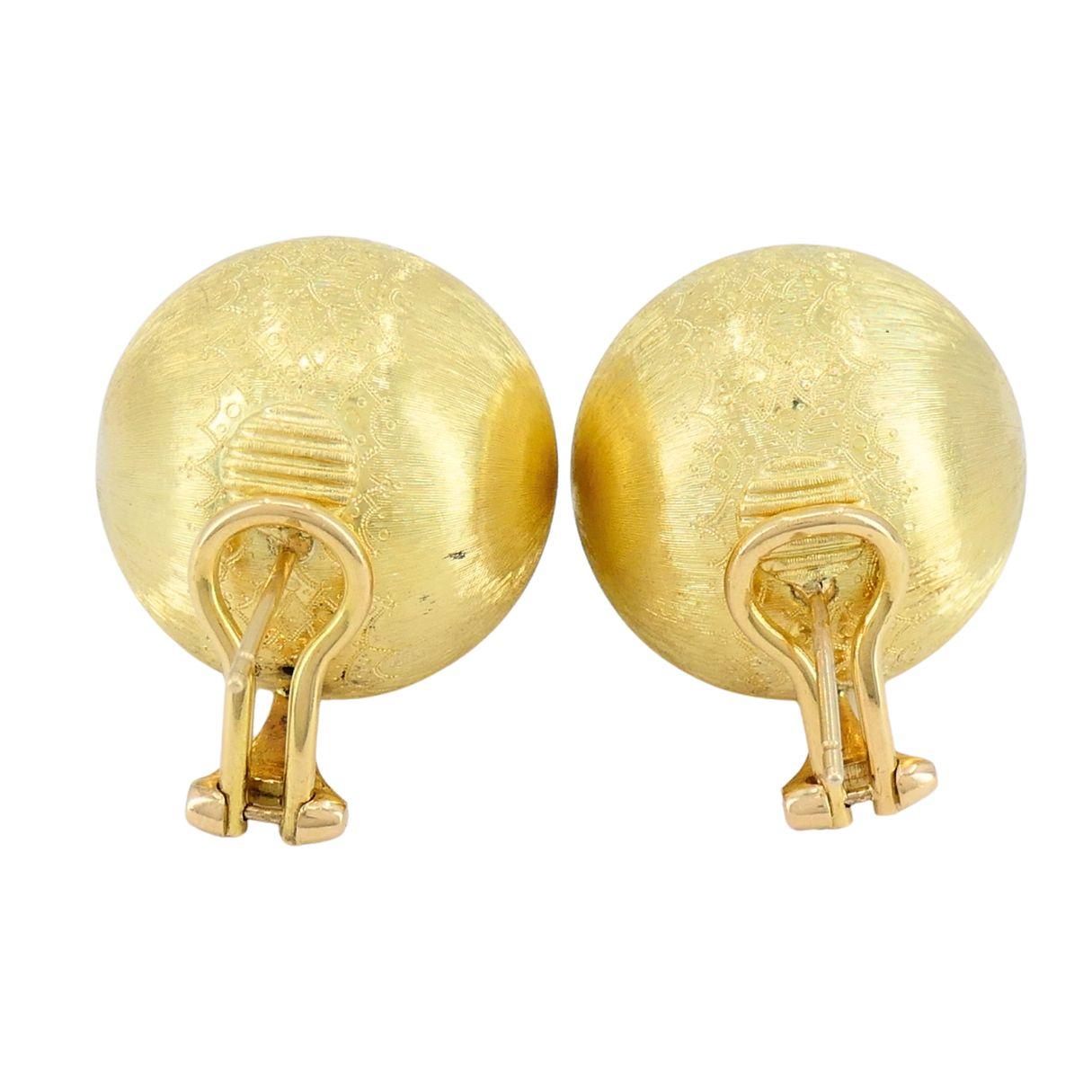 Orecchini a sfera d'epoca in oro 18k Buccellati in vendita 7
