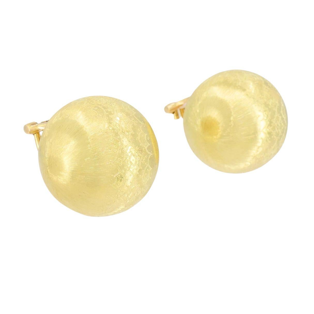 Donna Orecchini a sfera d'epoca in oro 18k Buccellati in vendita