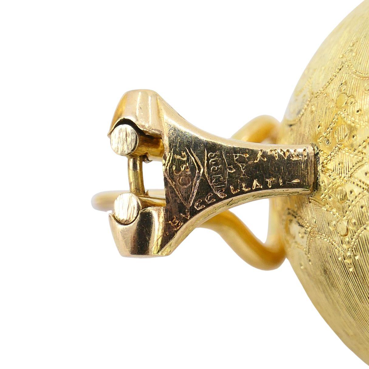 Orecchini a sfera d'epoca in oro 18k Buccellati in vendita 3