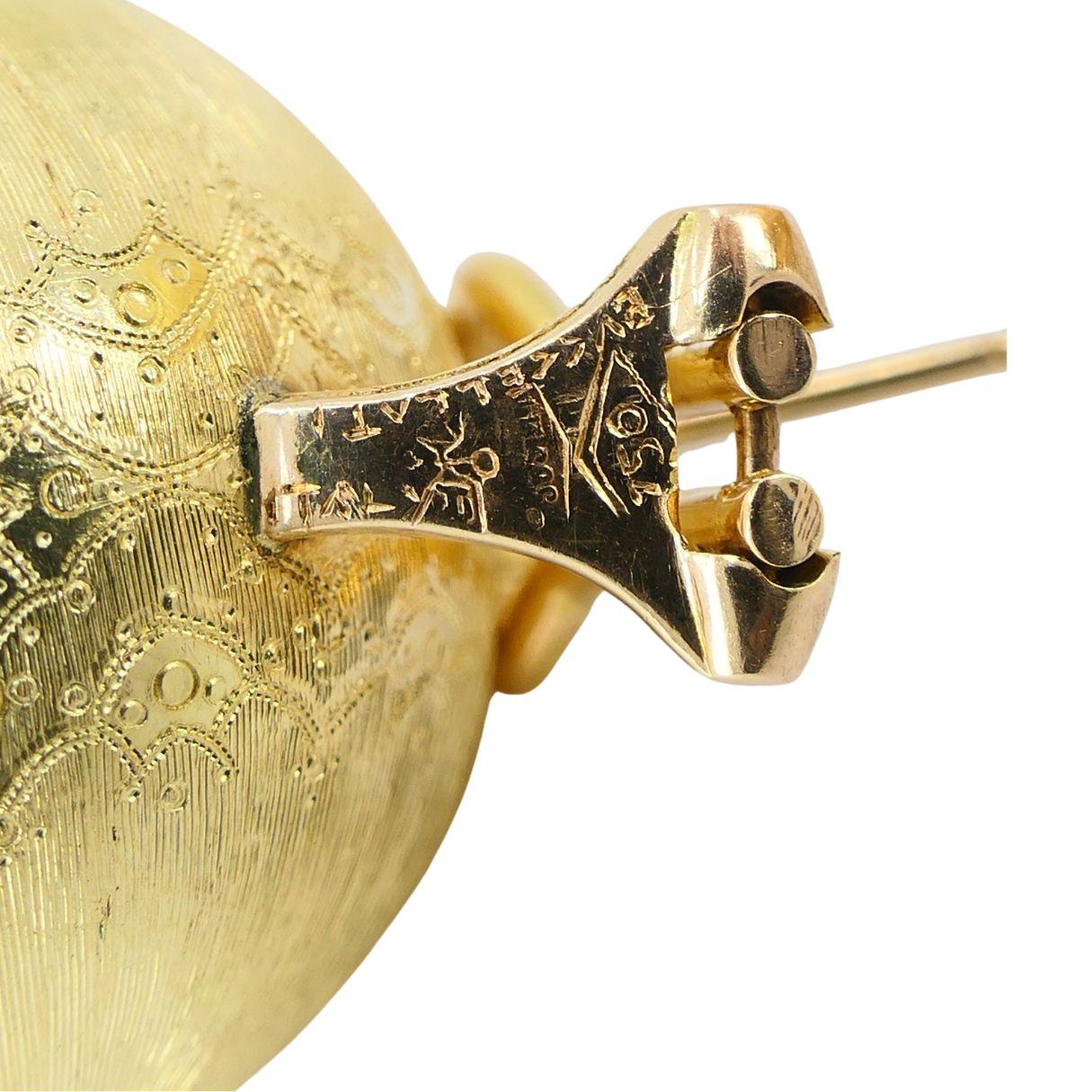 Orecchini a sfera d'epoca in oro 18k Buccellati in vendita 4