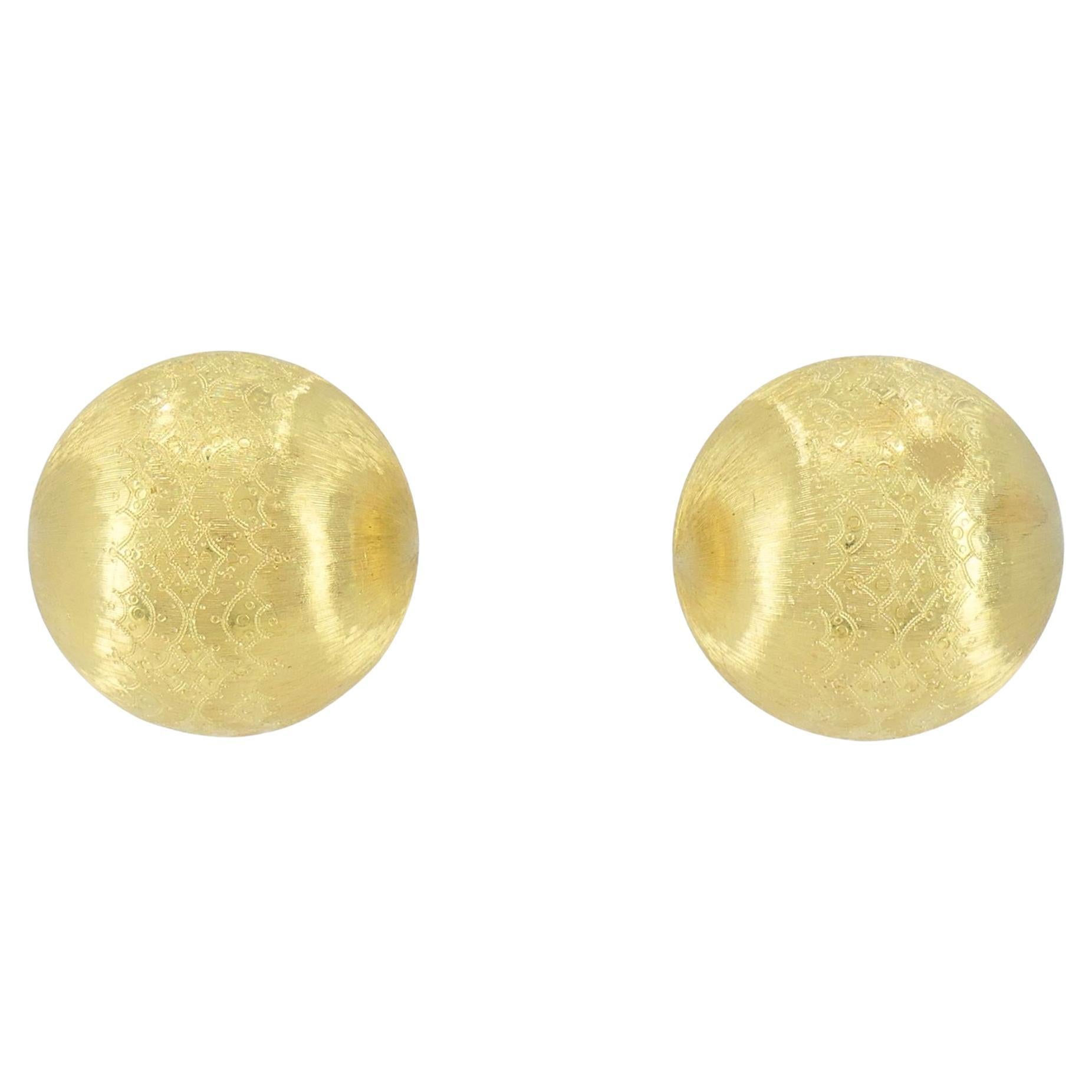 Orecchini a sfera d
epoca in oro 18k Buccellati