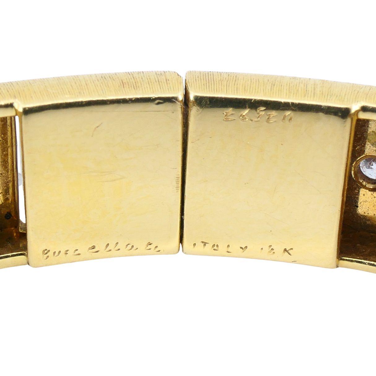 Pulsera vintage Buccellati de oro de 18 quilates con diamantes en venta 2