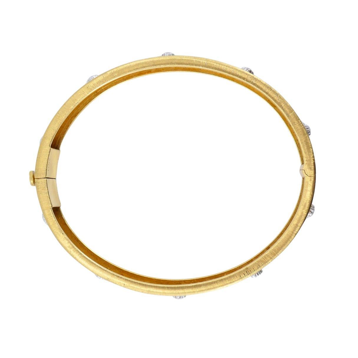 Pulsera vintage Buccellati de oro de 18 quilates con diamantes en venta 3