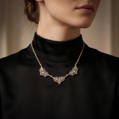 Collana vintage di Buccellati in oro 18KT e diamanti