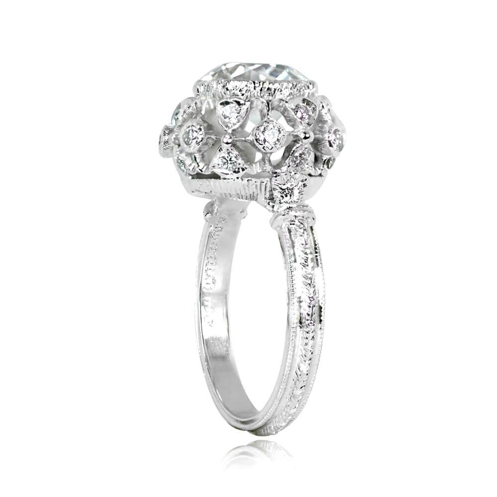 Retro Vintage Buccellati 2.23ct Diamond Engagement Ring, E Color and VVS2 Clarity For Sale