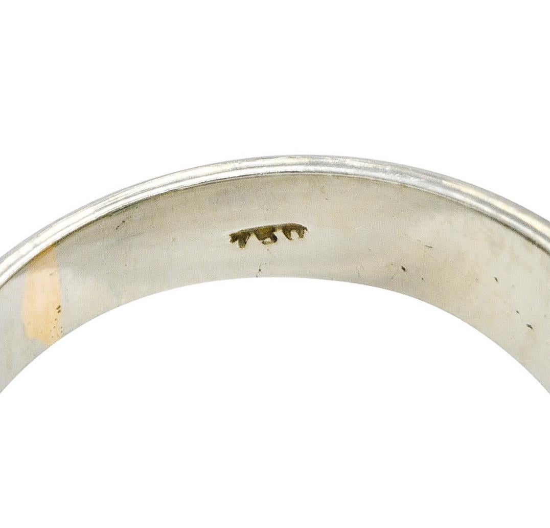 Vintage Buccellati 4.83 Carats Emerald Cabochon 18 Karat Two-Tone Gold Ring 1