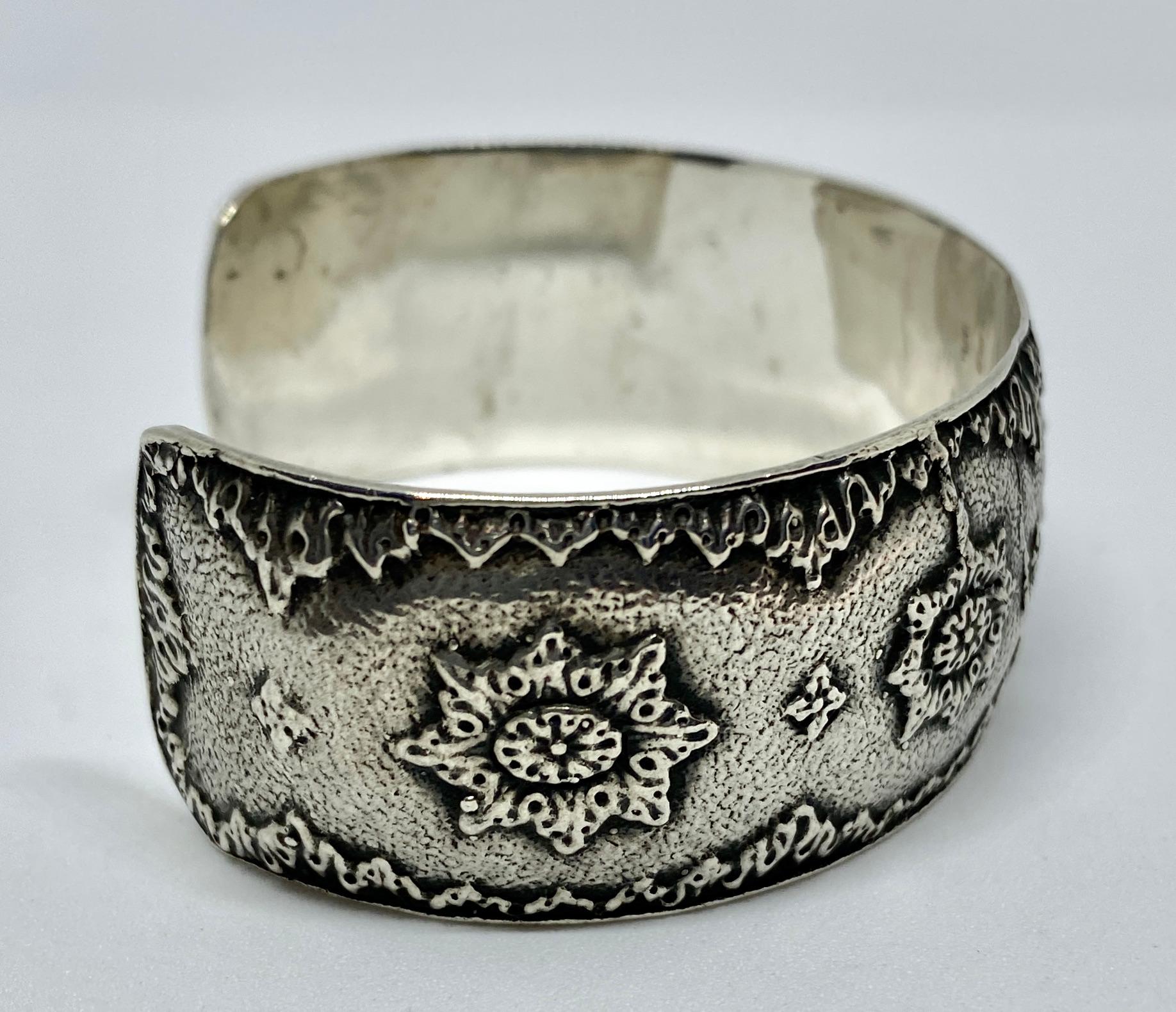 An extremely rare vintage Buccellati cuff bracelet created in sterling silver by the lost-wax process.

Signed FEDERICO BUCCELLATI, 925 and 1169 MI (the maker's mark), we believe this bracelet may have been an archival piece or a model for a gold