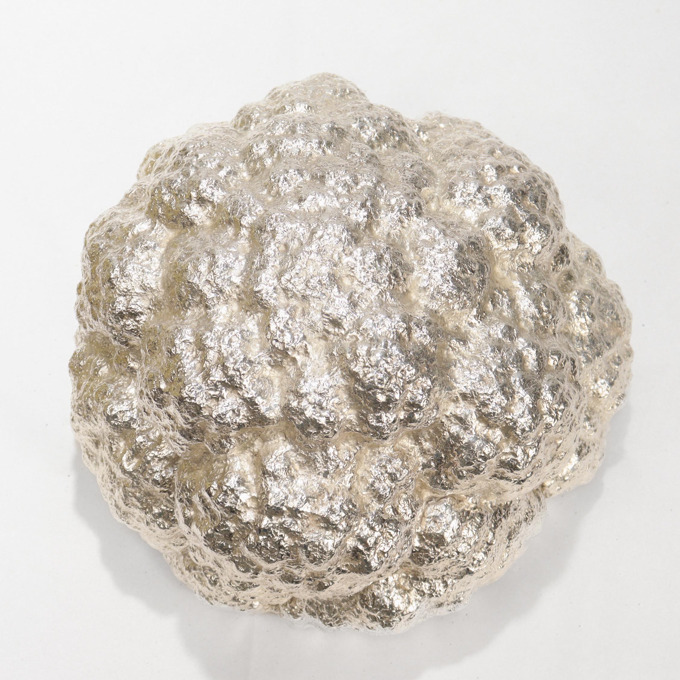 Vintage Buccellati Parcel Gilt Sterling Silver Figural Cauliflower Centerpiece For Sale 10