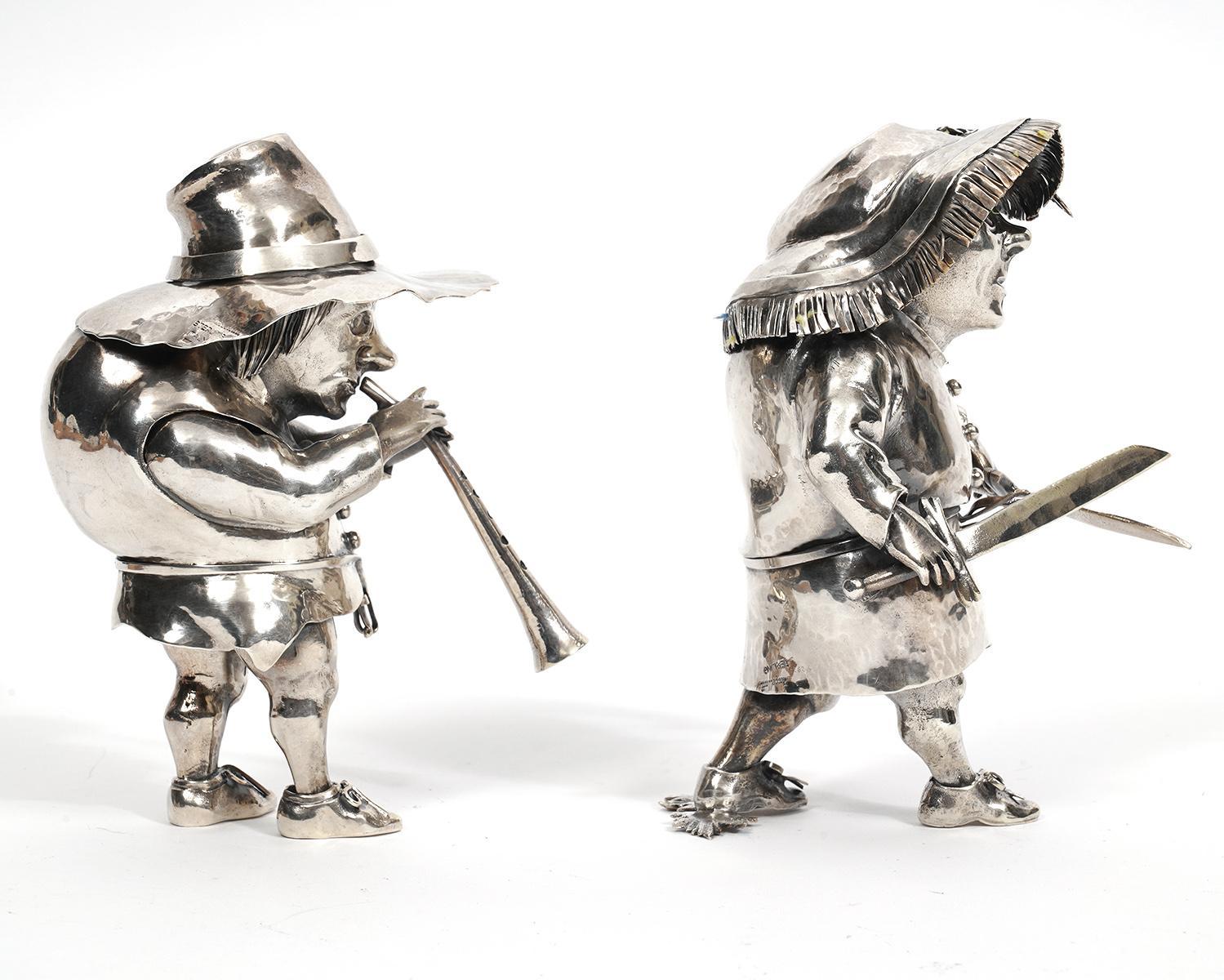 Femenino o masculino Buccellati Sterling Vintage Figura de flautista con sombrero de copa en venta