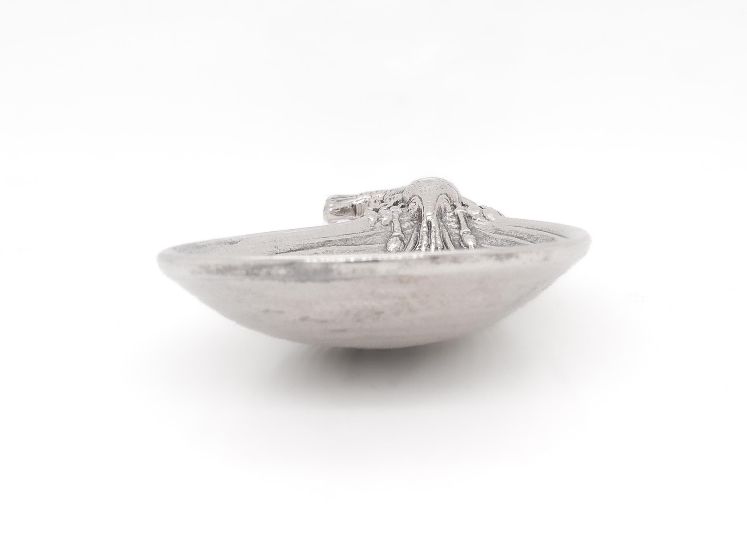 Vintage Buccellati Sterling Silver Ponza Tea Caddy Spoon with Lobster Handle For Sale 4