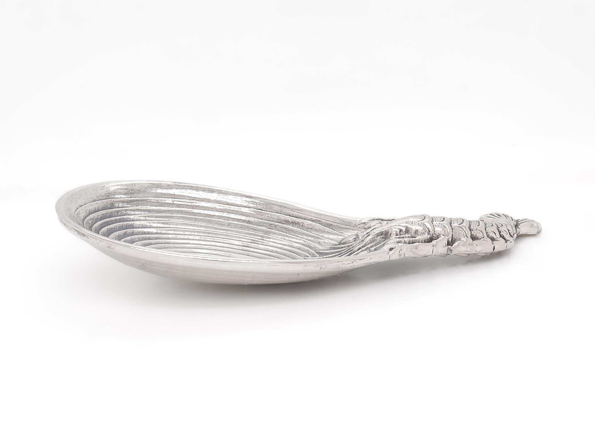 Contemporary Vintage Buccellati Sterling Silver Ponza Tea Caddy Spoon with Lobster Handle For Sale