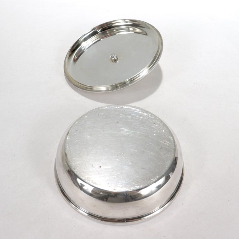 Vintage Buccellati Sterling Silver Round Dresser Box with Grapes and