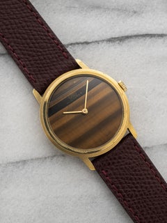 Vintage Bucherer Gold-Plated Manual Wind Tiger Eye Dial 32mm