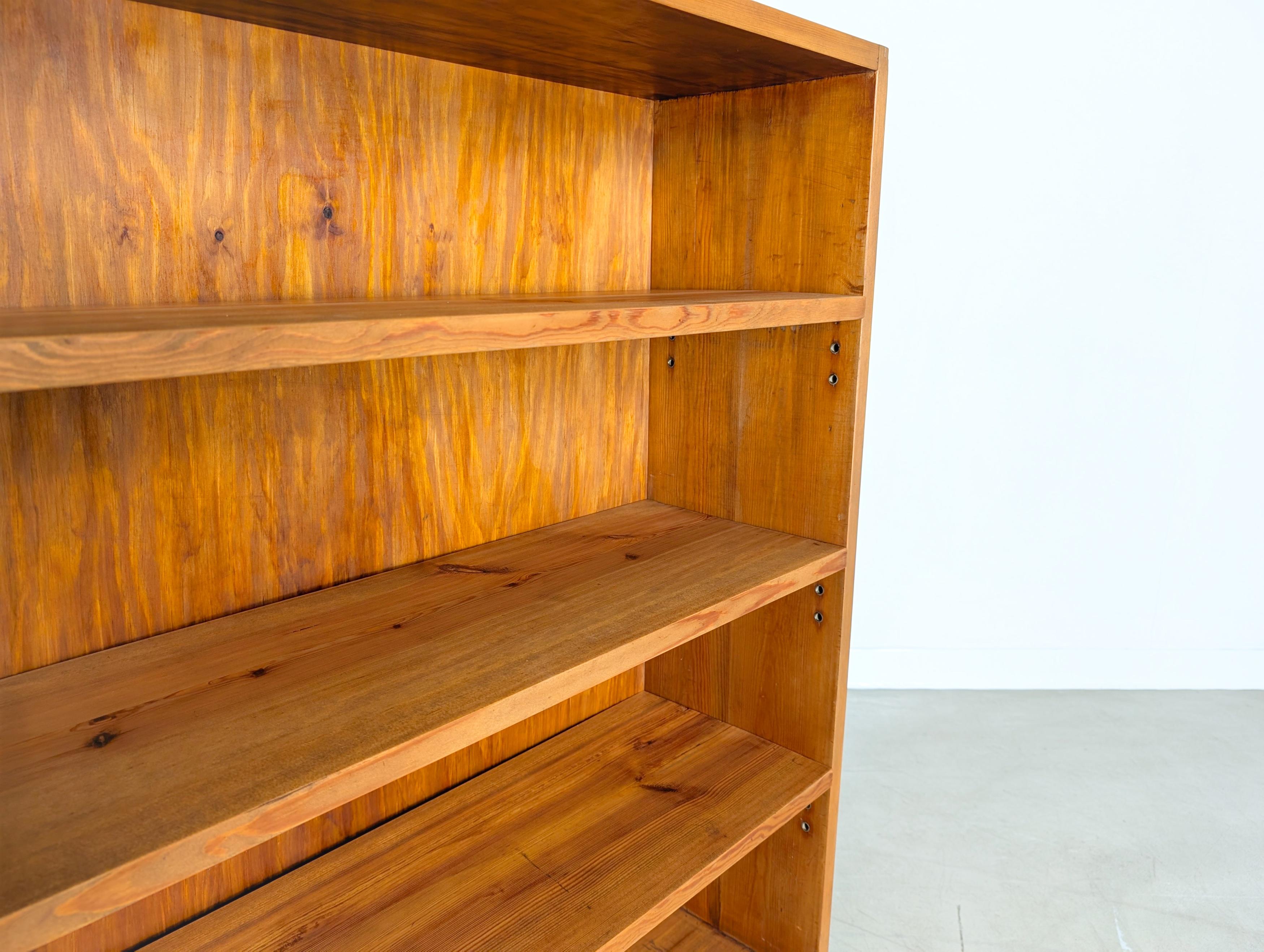 Vintage Bücherregal Midcentury Vollholz Kiefer Regal Hairpin For Sale 1