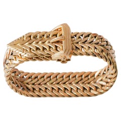 vintage buckle gold bracelet