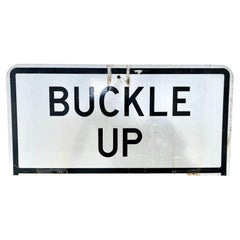 Vintage 'Buckle Up' Road Sign
