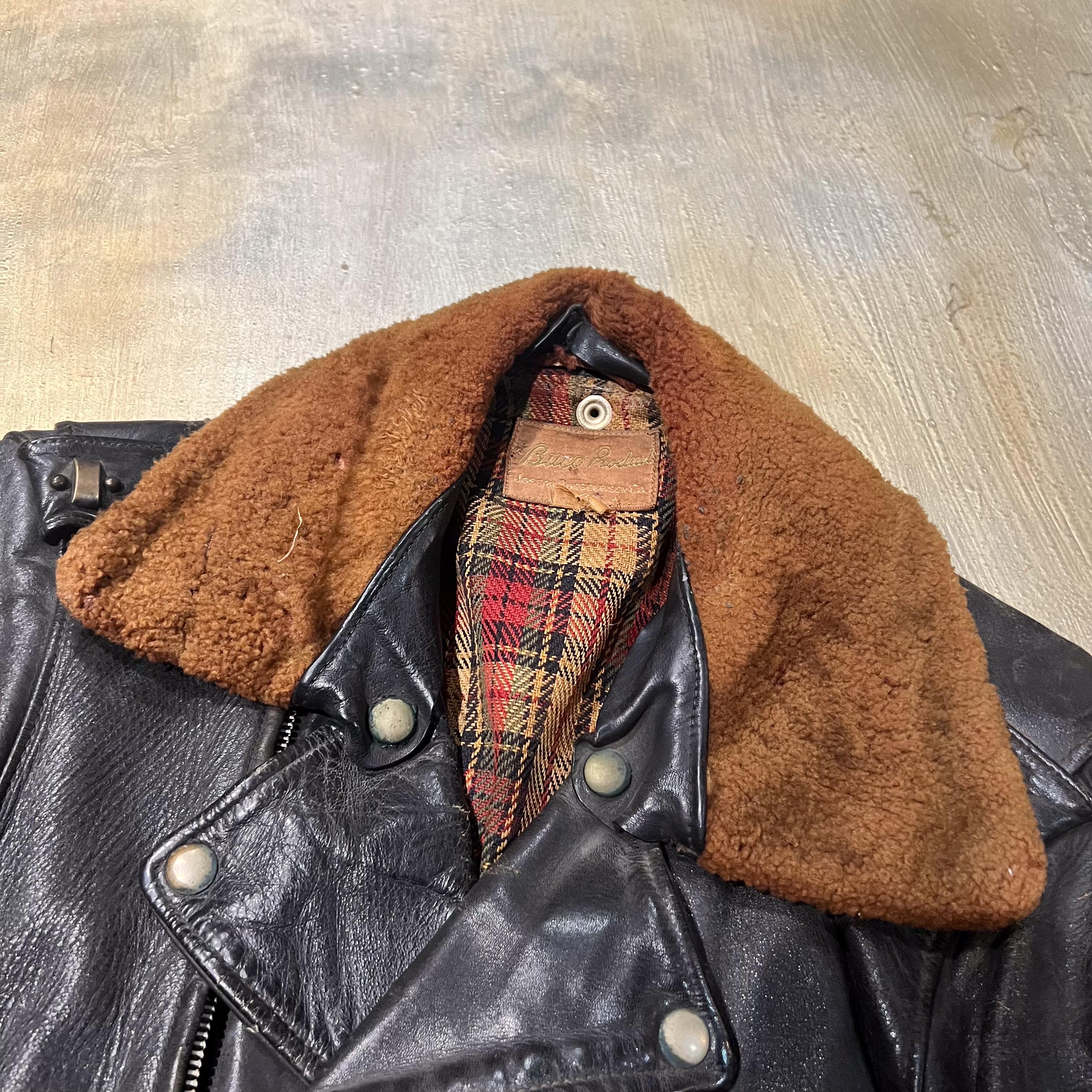 Mid-20th Century Vintage Buco Leather Motorcycle Jacket Joseph Buegeleisen Co Detroit