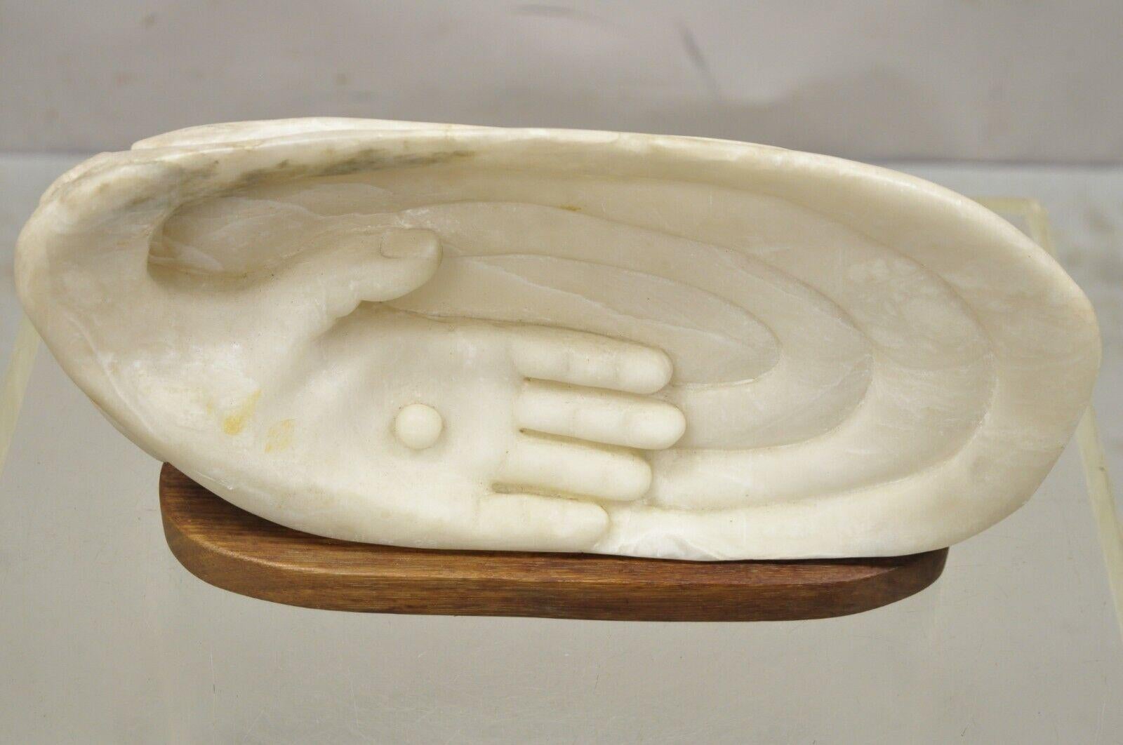 Vintage Bud Miller 1989 Native American Carved Alabaster Double Sided Sculpture For Sale 2