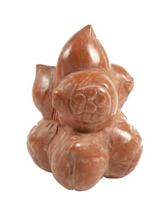 Vintage Buddhist 'Nine Peaches' Stone Carving, Unsigned, China, 20th Century