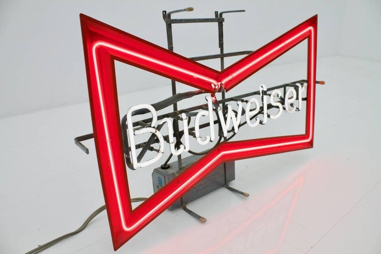 Vintage Budweiser Neon Sign For Sale at 1stDibs
