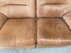 Vintage Buffalo Leather Two-Seater De Sede Ds 63