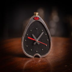 Vintage Bugatti Owners Club Radiator Clock, Brass & Enamel, 20th C.