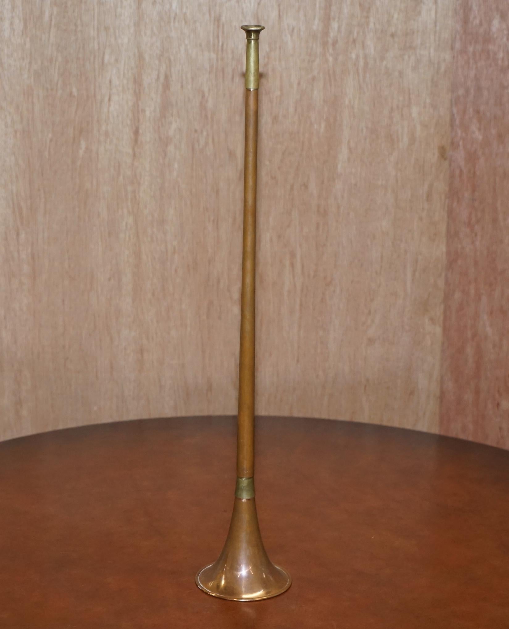Mid-Century Modern Vintage Buisine Heraldic Trumpet Brass Copper and Bronze Lovely Decorative Item