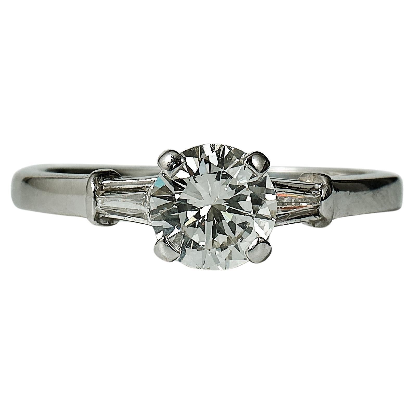 Bulgari Anillo de compromiso de oro blanco de 18 quilates con diamante talla brillante de 0,82 ct