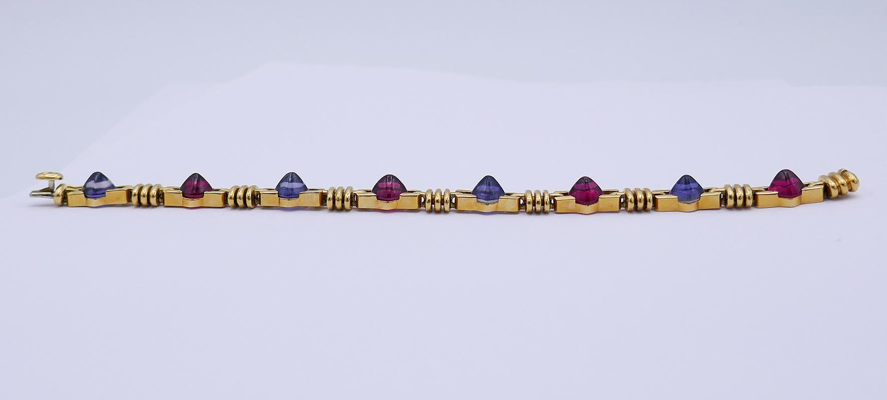 Vintage Bulgari 18 Karat Gold Armband Edelsteine Bvlgari Nachlassschmuck 6
