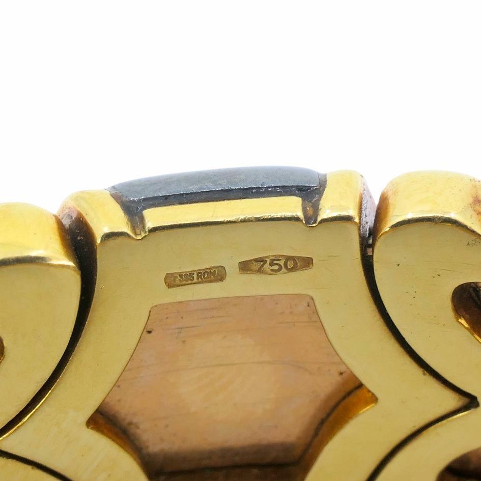 Vintage Bvlgari 18k Gold Hematite Cuff Bracelet For Sale 6