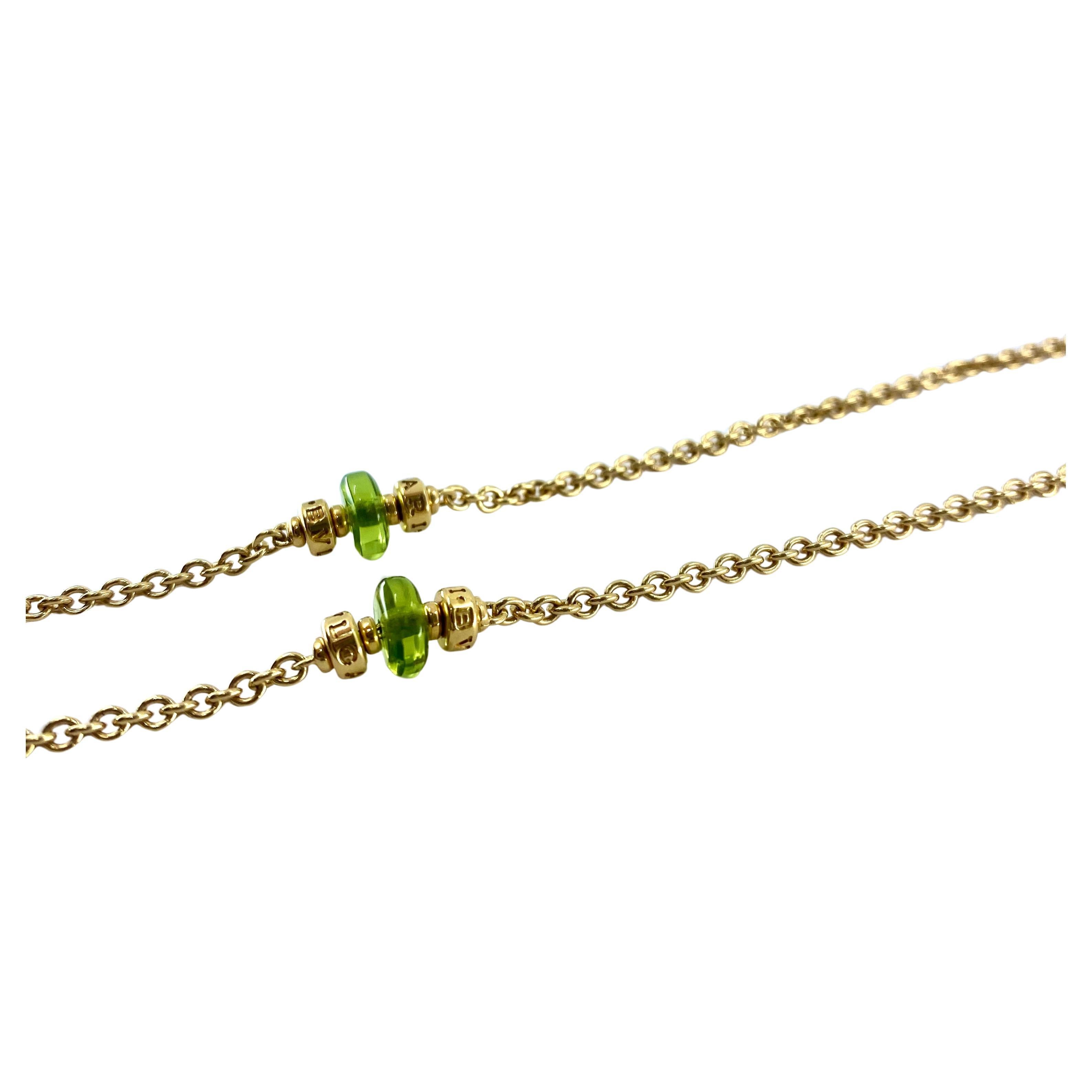 Vintage Bulgari Amethyst Peridot Necklace 18k Gold In Excellent Condition In Beverly Hills, CA