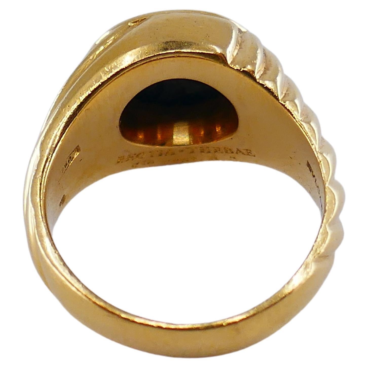 Vintage Bulgari Ancient Coin Gold Ring  In Excellent Condition For Sale In Beverly Hills, CA