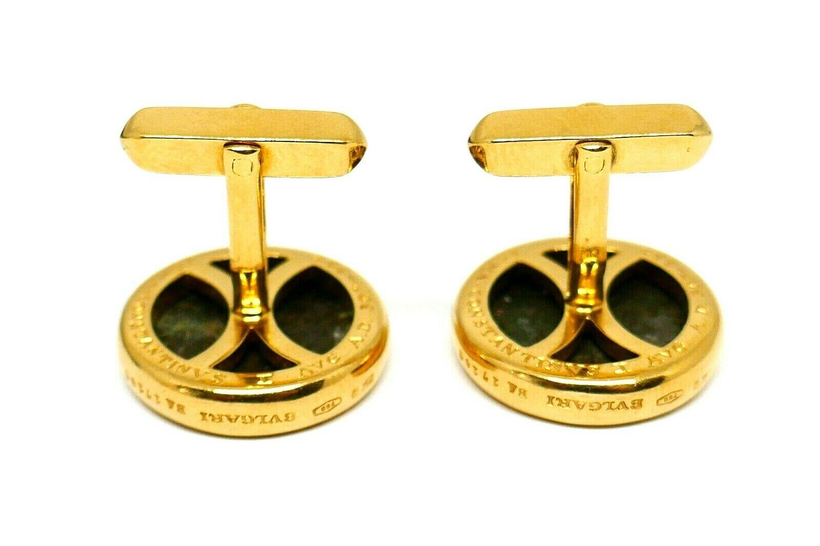 Women's or Men's Vintage Bulgari Ancient Coin Yellow Gold Cufflinks