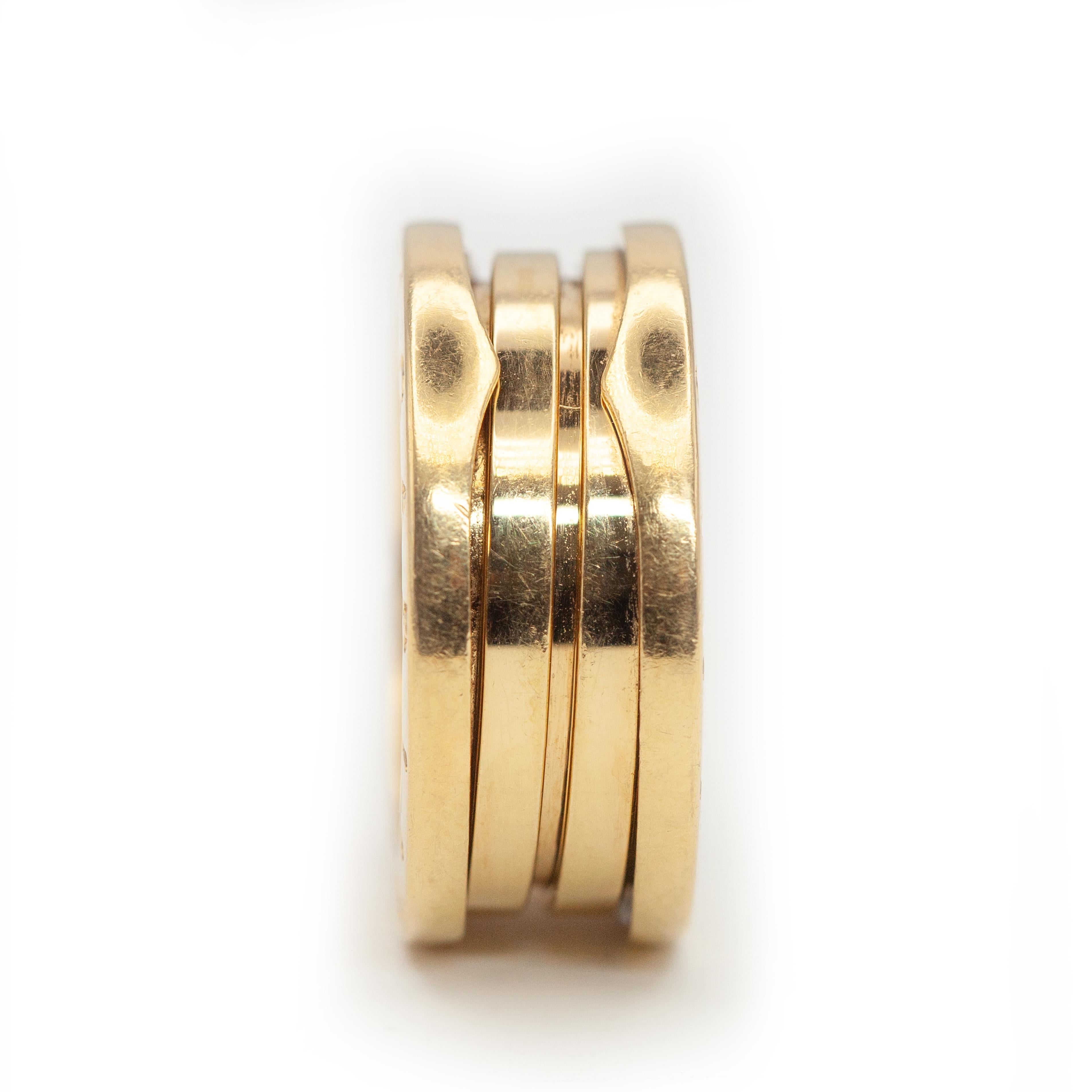 Bulgari B Zero, bague jonc large vintage en or jaune 18 carats en vente 5