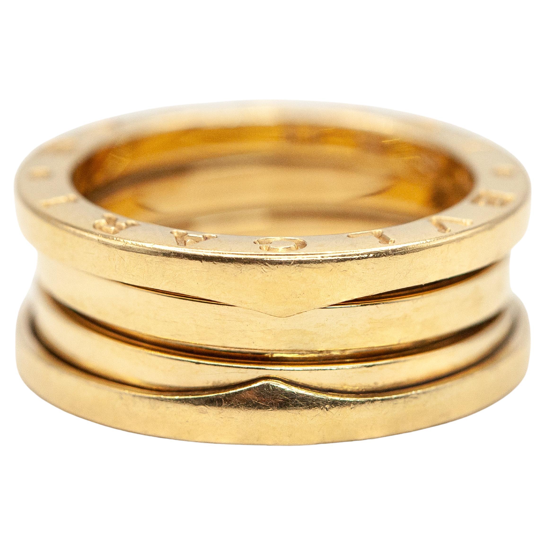 Vintage Bulgari B Zero1 18K YG Wide Band Ring
