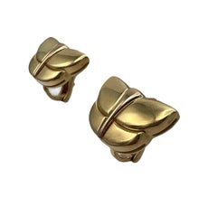 Vintage Bulgari Butterfly Earrings Two-Tone Gold