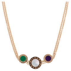 Vintage Bulgari BVLGARI BVLGARI Multi Gemstone Necklace in Rose Gold