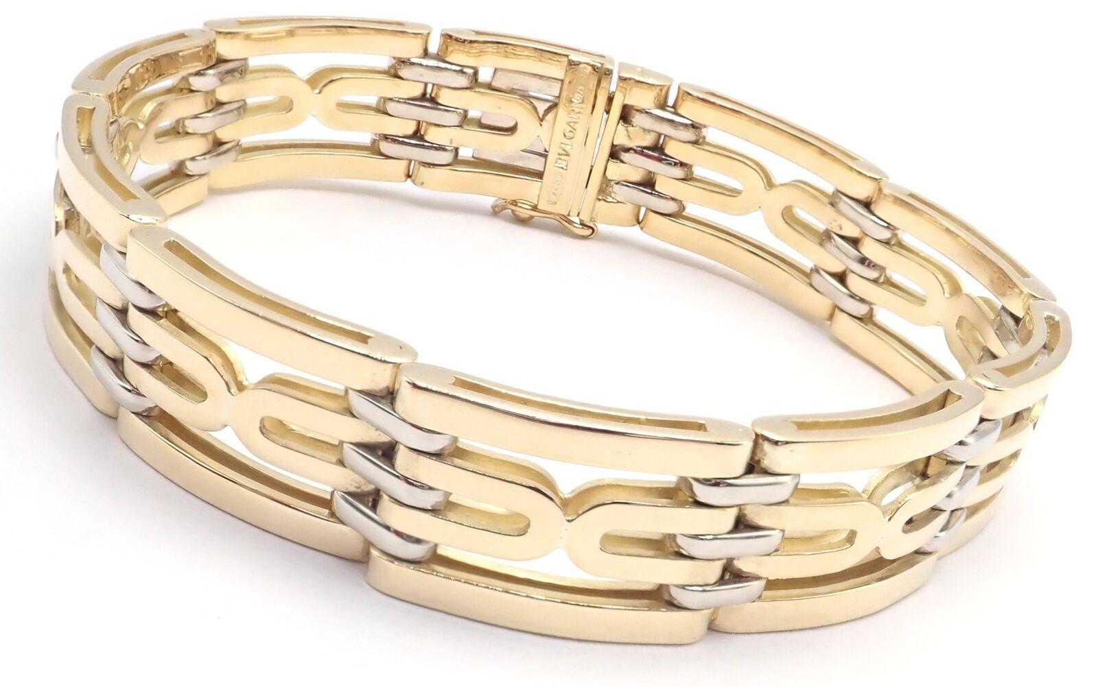 Vintage Bulgari Bvlgari Link Yellow Gold Bracelet For Sale 7