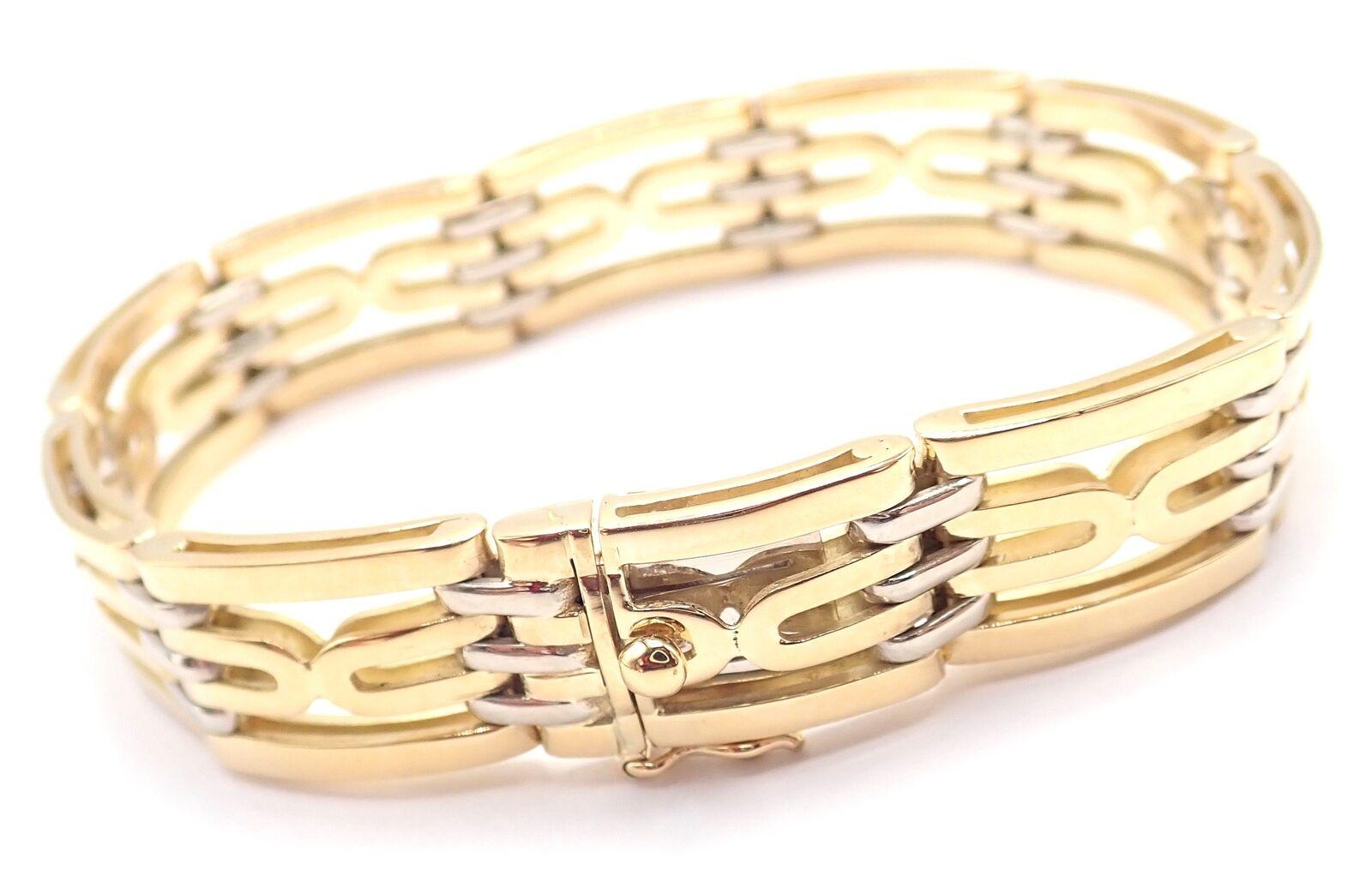 Vintage Bulgari Bvlgari Link Yellow Gold Bracelet In Excellent Condition For Sale In Holland, PA