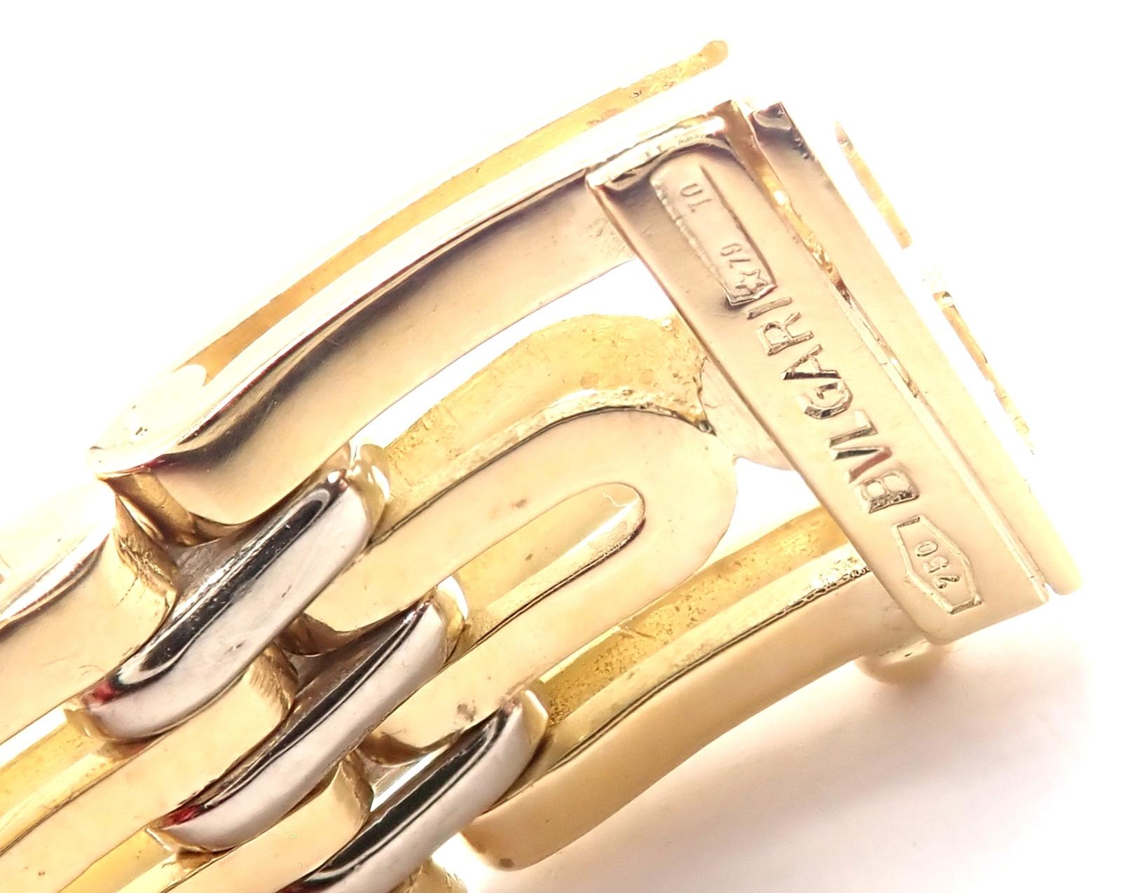 Vintage Bulgari Bvlgari Link Yellow Gold Bracelet For Sale 5
