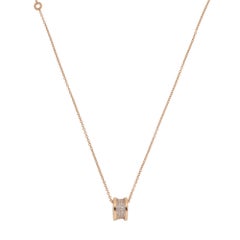 Vintage Bulgari B.zero1 Pavé Diamond Necklace in oro rosa