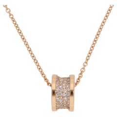 Vintage Bulgari B.zero1 Pavé Diamond Necklace in oro rosa