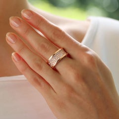 Vintage Bulgari B.zero1 Pavé-Diamantring in Roségold