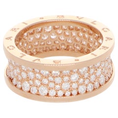 Anillo vintage Bulgari B.zero1 Pavé de diamantes en oro rosa