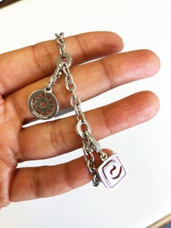 Vintage Bulgari Charm Bracelet in 18 Karat White Gold