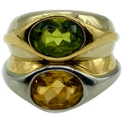 Vintage Bulgari Citrin und Peridot Ring